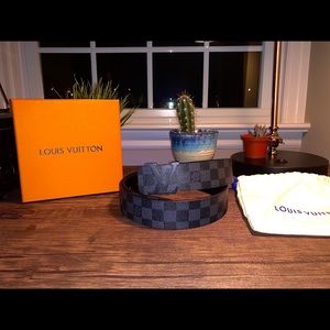 LOUIS VUITTON DAMIER GRAPHITE BELT 100/40